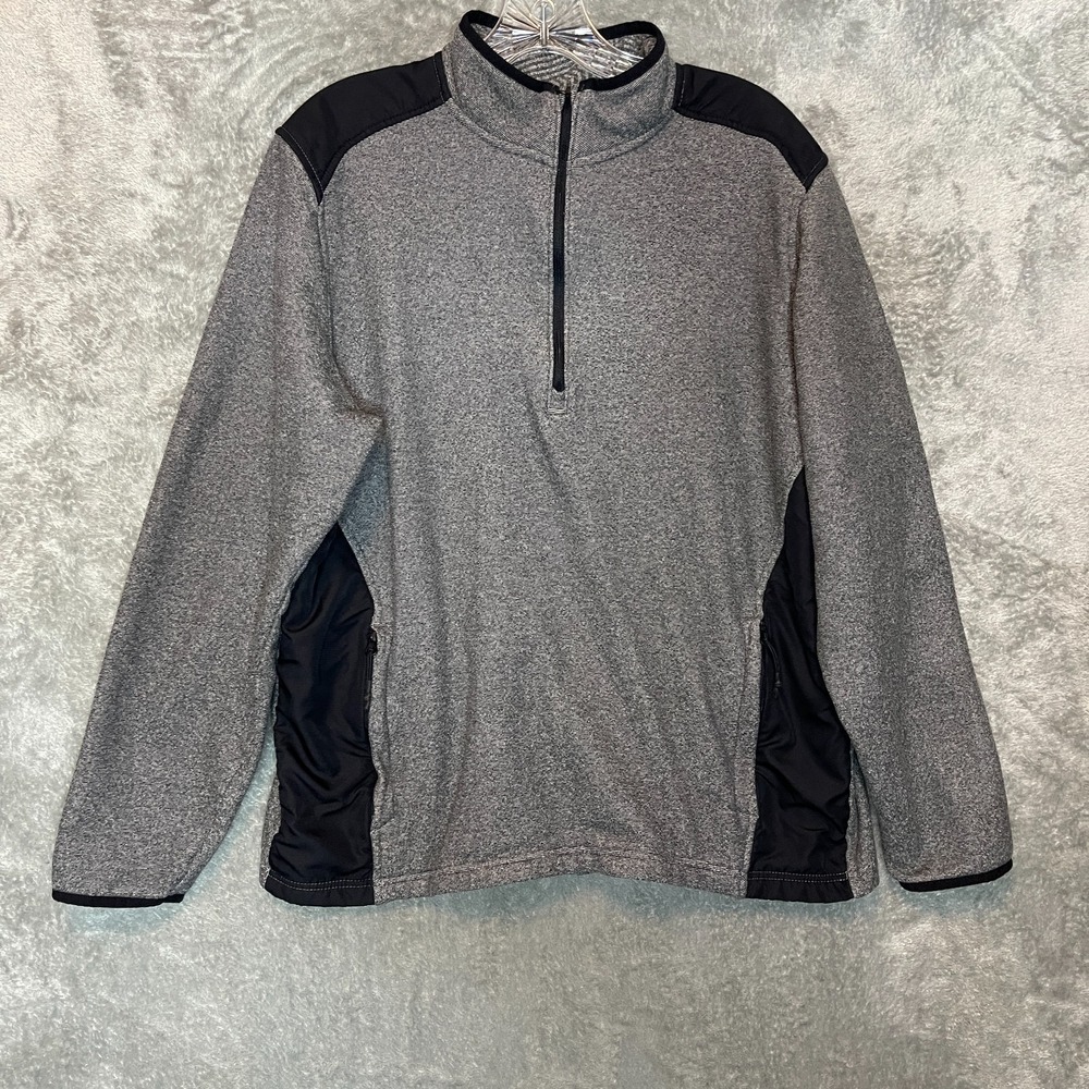 Under Armour Men 1/2 Zip Mock Neck Pullover L Coldgear Loose Mock Neck Fleece